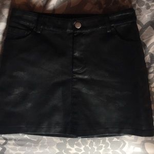 A leather skirt